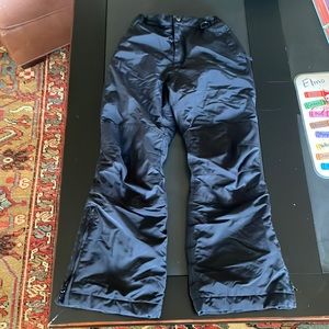Lands End kids ski snowboard pants size 7 black grow a long